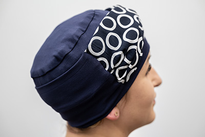 Dámsky turban na hlavu Goya modrá. – Obrázok 3